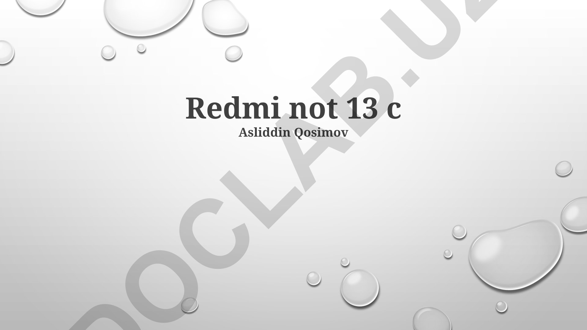Redmi Note 13C smartfonining texnik xususiyatlari va afzalliklari