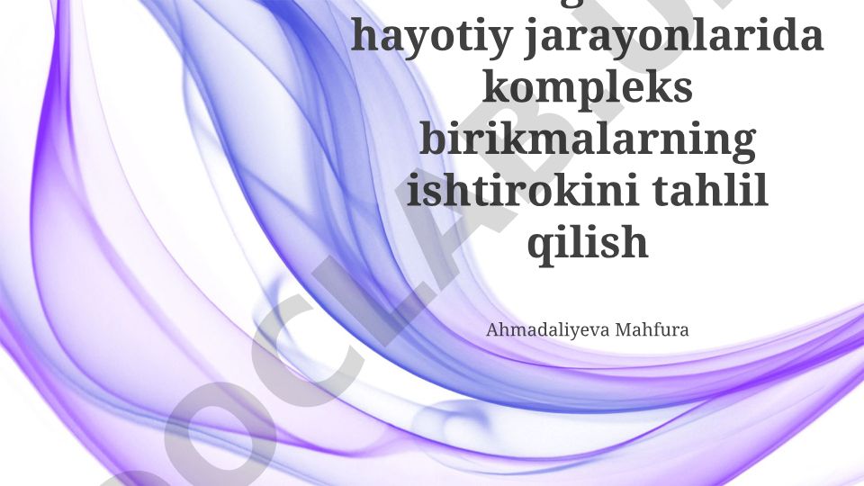 Kompleks birikmalarning biologik ahamiyati va qo'llanilishi