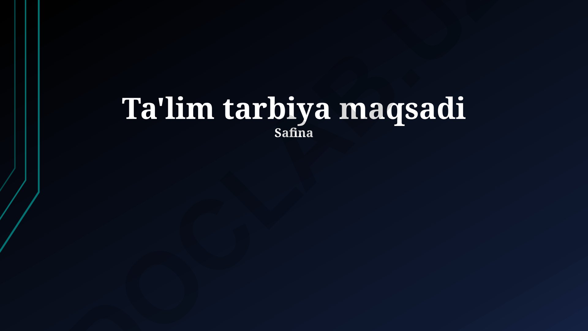 Shaxsning Barkamol Rivojlanishi va Zamonaviy Ta'limning Vazifalari