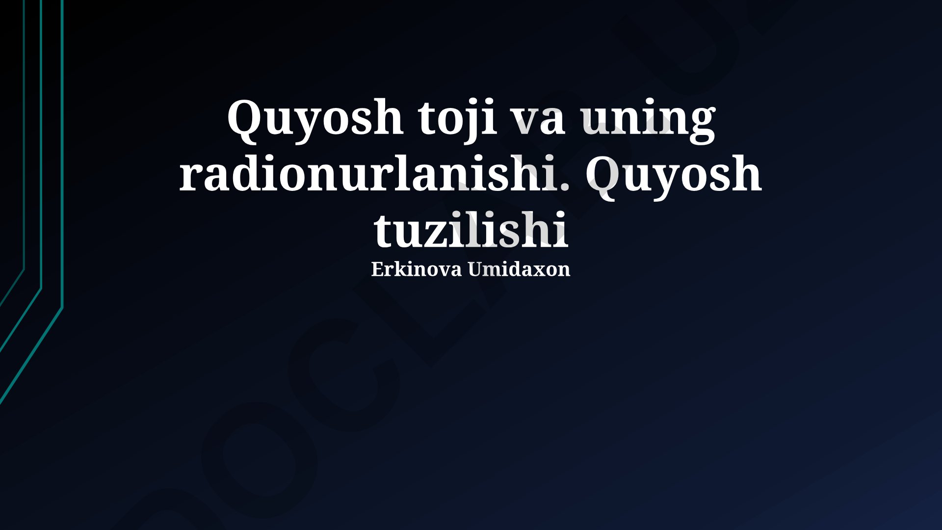 Quyosh toji va uning radionurlanishi