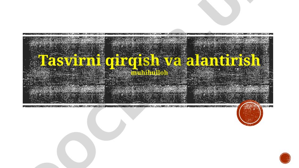 Tasvirni qirqish va alantirish usullari va algoritmlari
