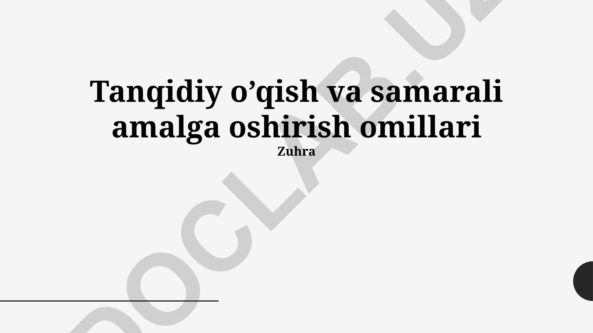 Tanqidiy o'qish va samarali amalga oshirish omillari