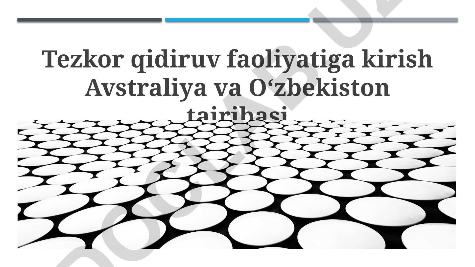 Tezkor qidiruv faoliyatiga kirish: Avstraliya va Oʻzbekiston tajribasi