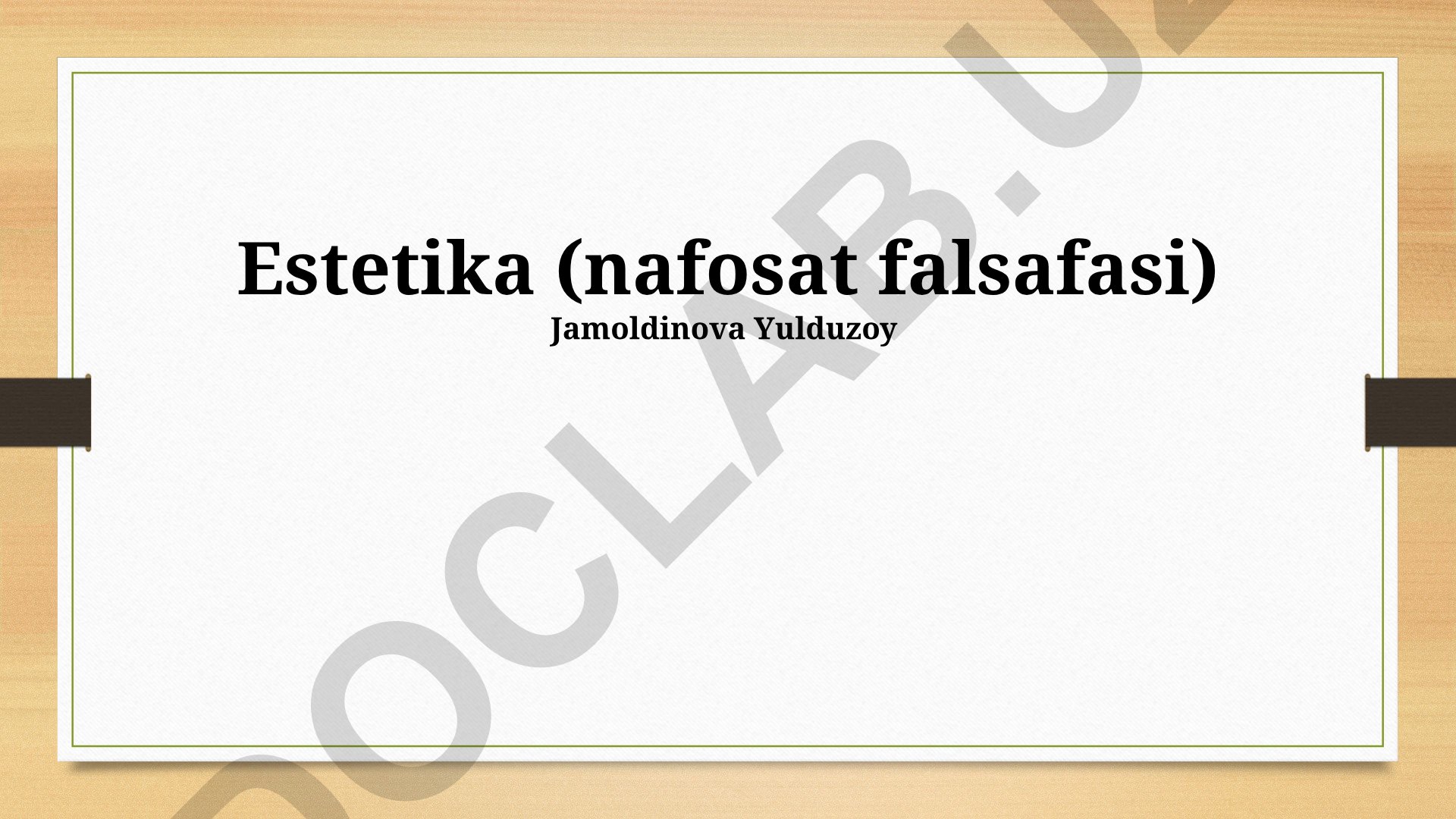 Estetika (nafosat falsafasi)