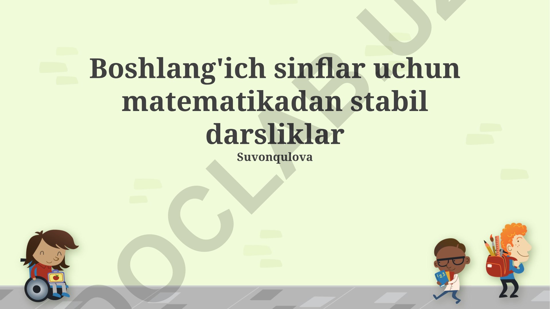 Boshlang'ich sinf matematika darsliklarining mazmuni va takomillashtirish