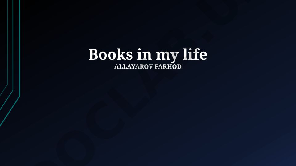 Books in my life