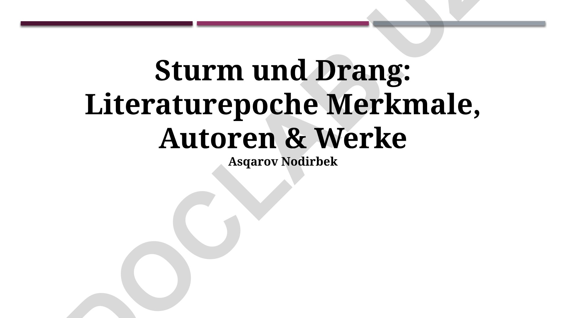 Sturm und Drang: Literaturepoche Merkmale, Autoren & Werke