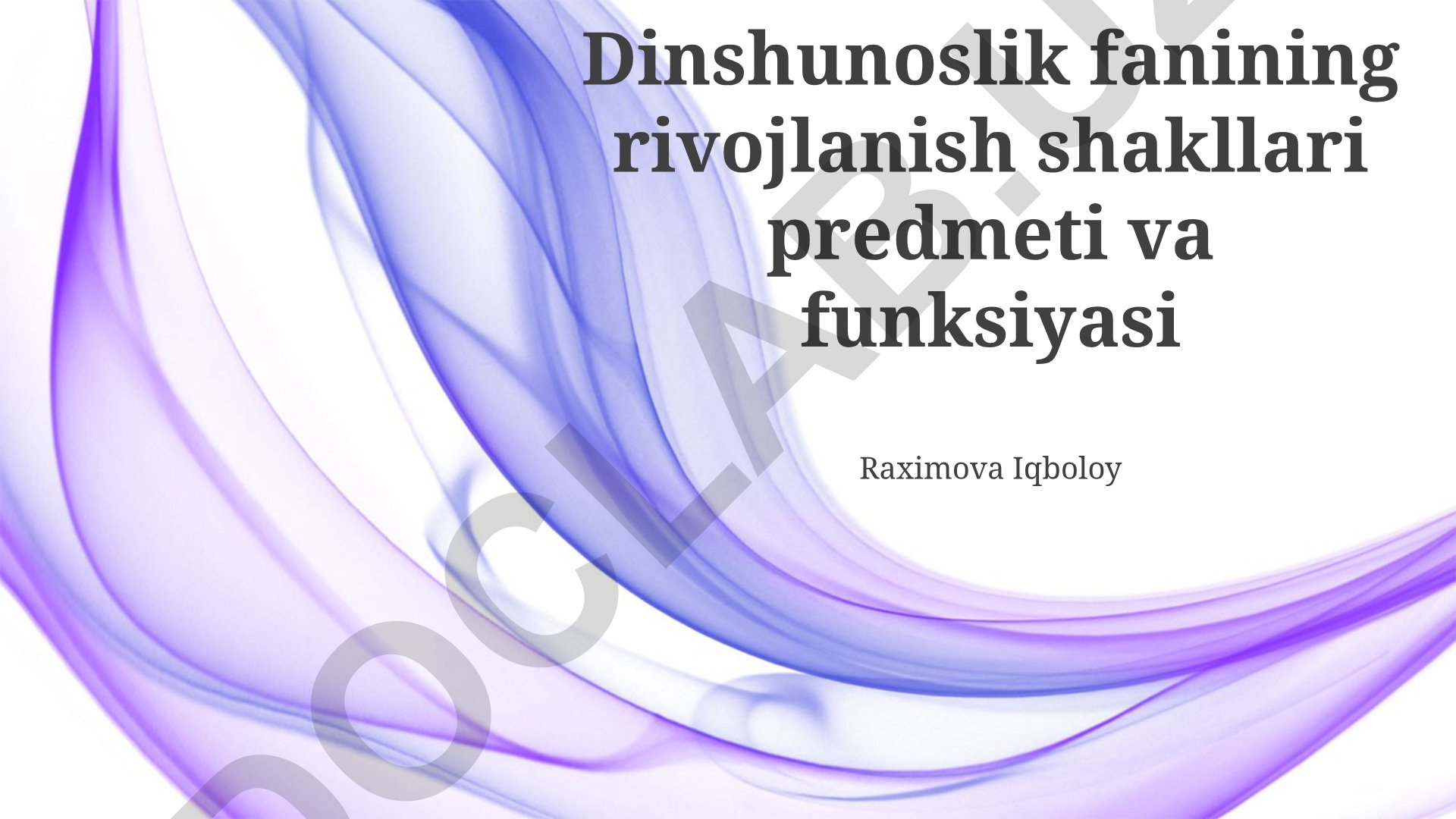 Paleontologiya fanining predmeti, vazifalari va rivojlanish shakllari