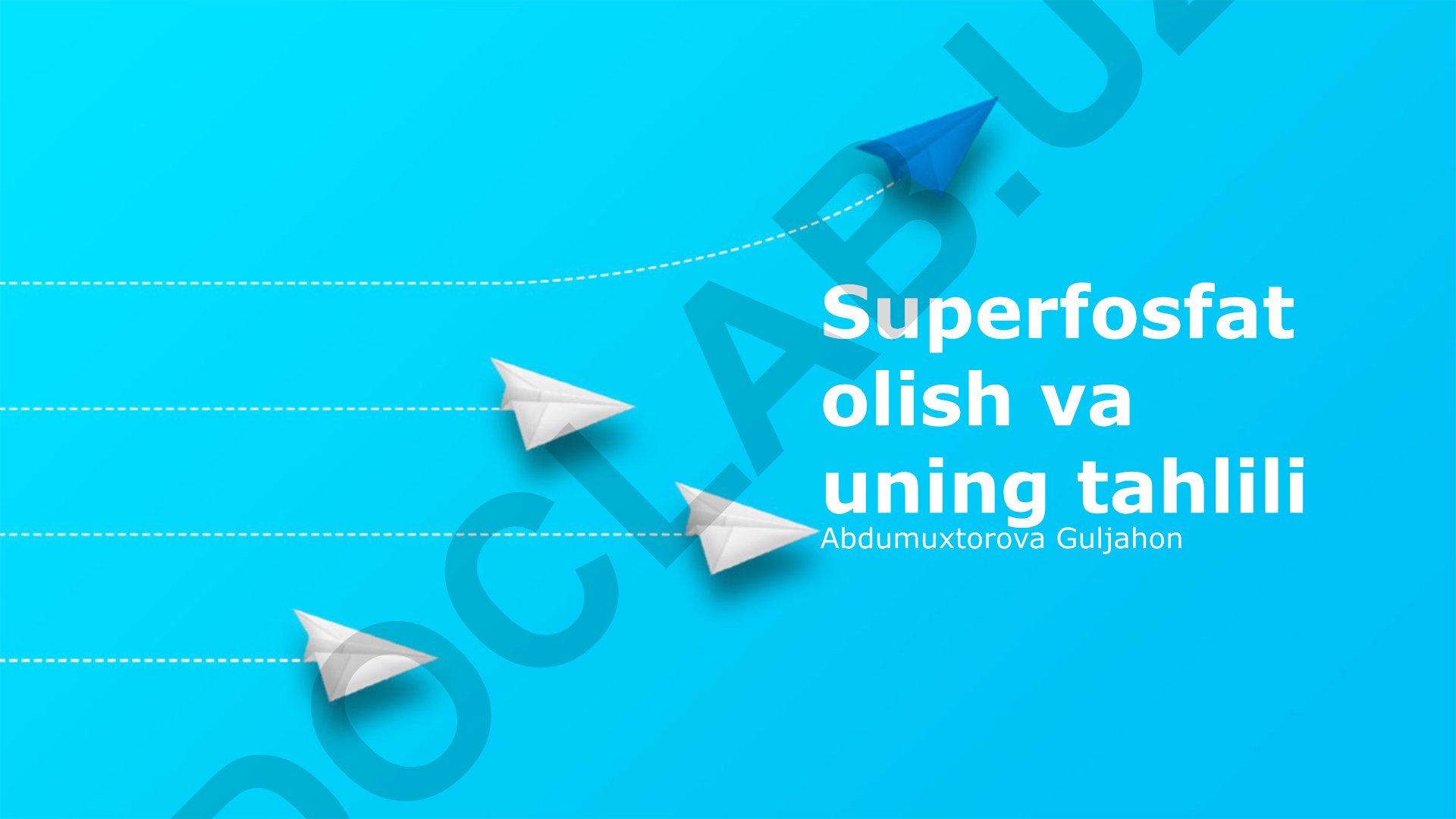 Superfosfat olish, tahlili va xossalari