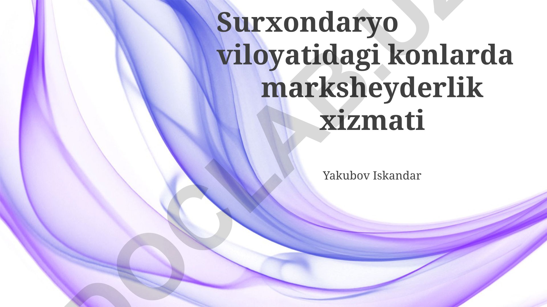 Surxondaryo viloyati kon qidiruv ishlari va geologik-geofizik tadqiqotlar