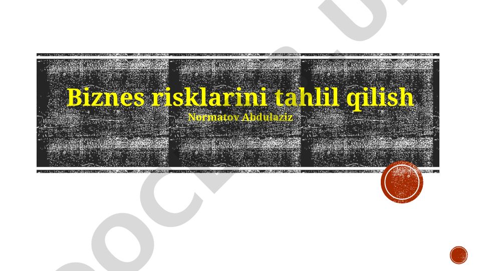 Biznes risklarini tahlil qilish