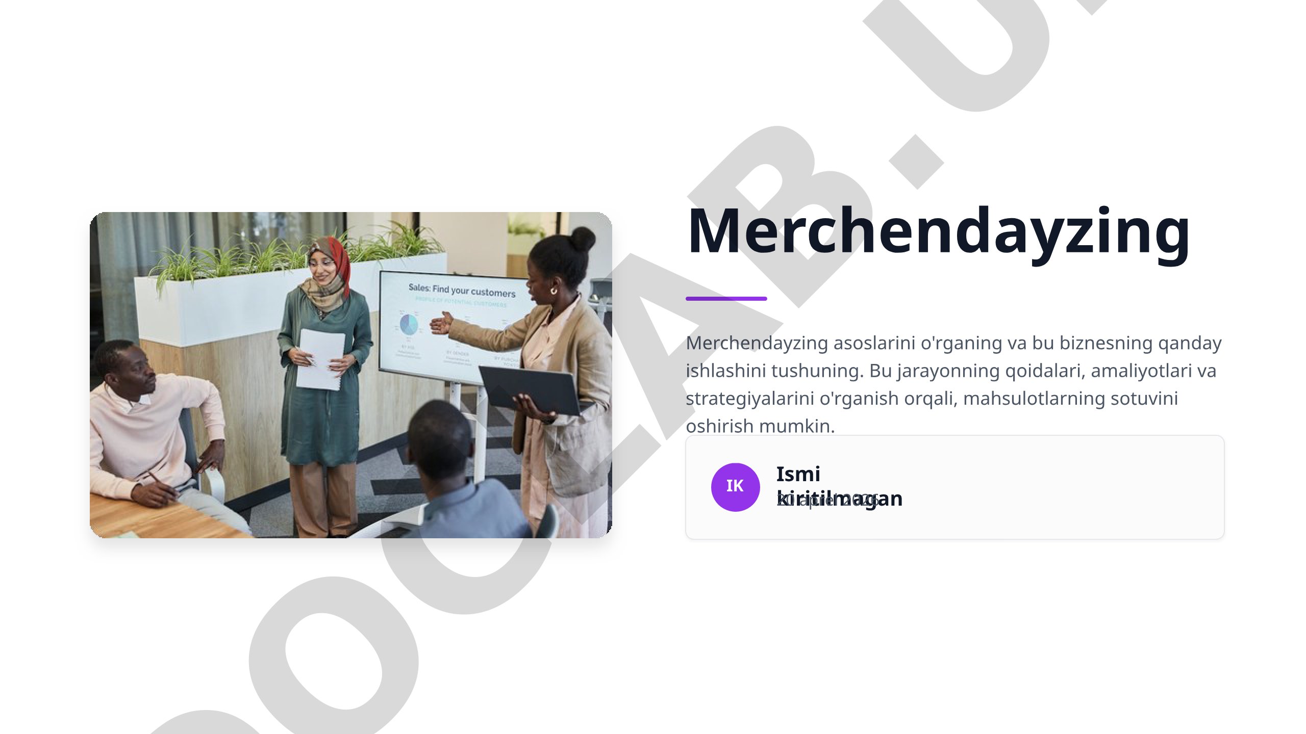 Merchendayzing asoslari