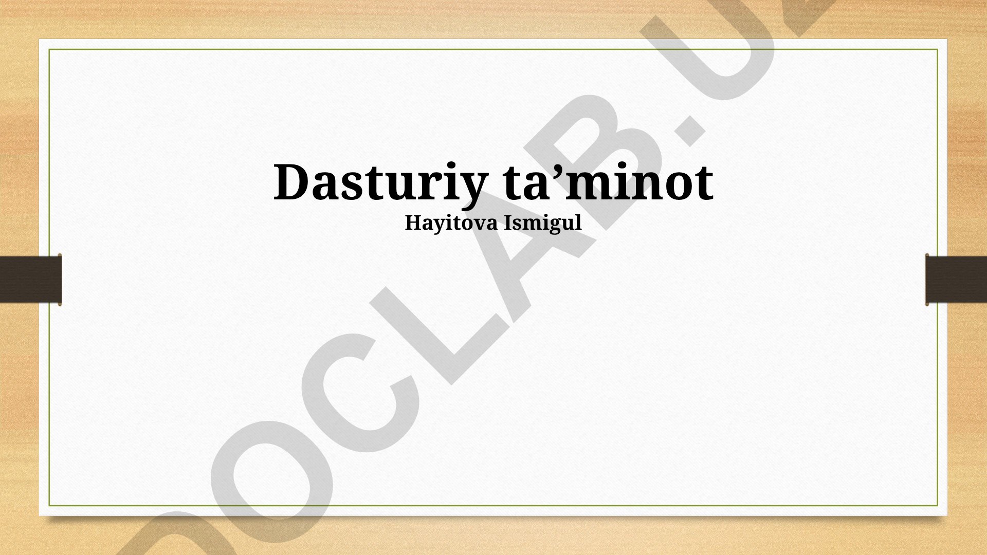 Dasturiy ta'minotni ishlab chiqish hayot sikli (SDLC)