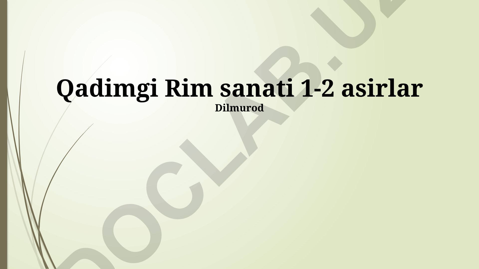 Qadimgi Rim sanati I-II asrlarda