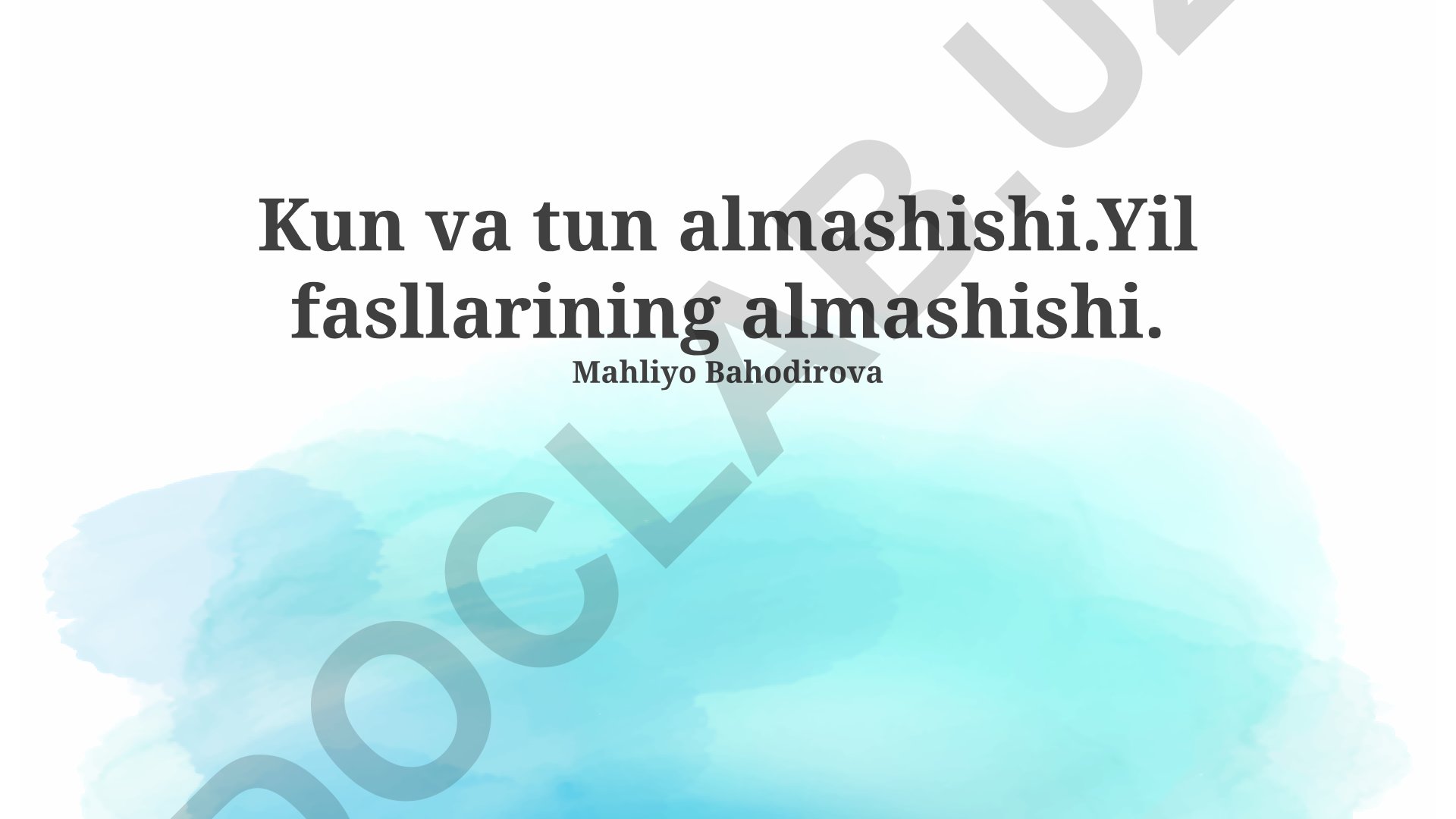 Yerning Quyosh atrofidagi harakati va fasllar o'zgarishi