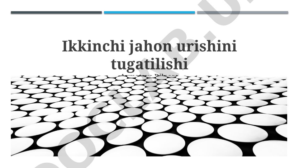 Ikkinchi jahon urushining yakunlanishi va oqibatlari