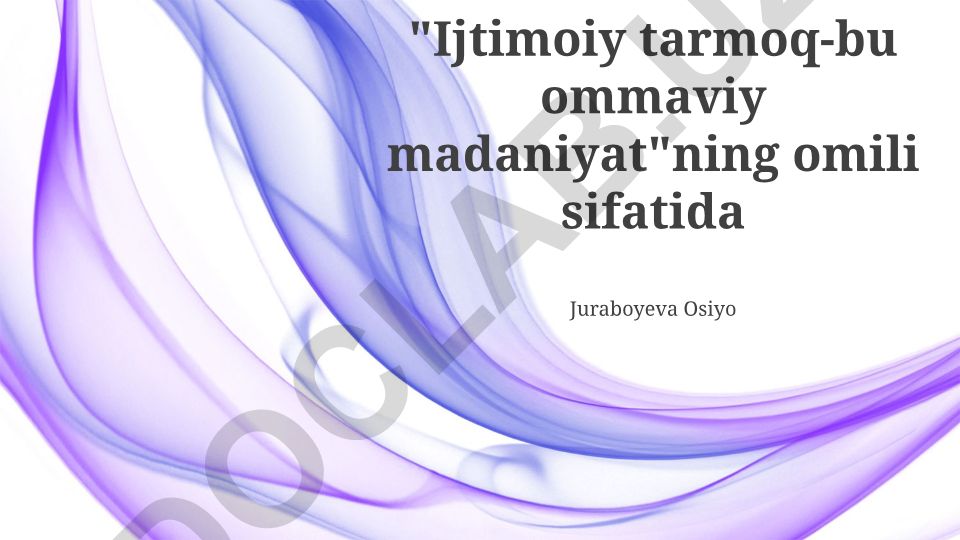Ijtimoiy tarmoqlar va ommaviy madaniyatning o'zaro ta'siri