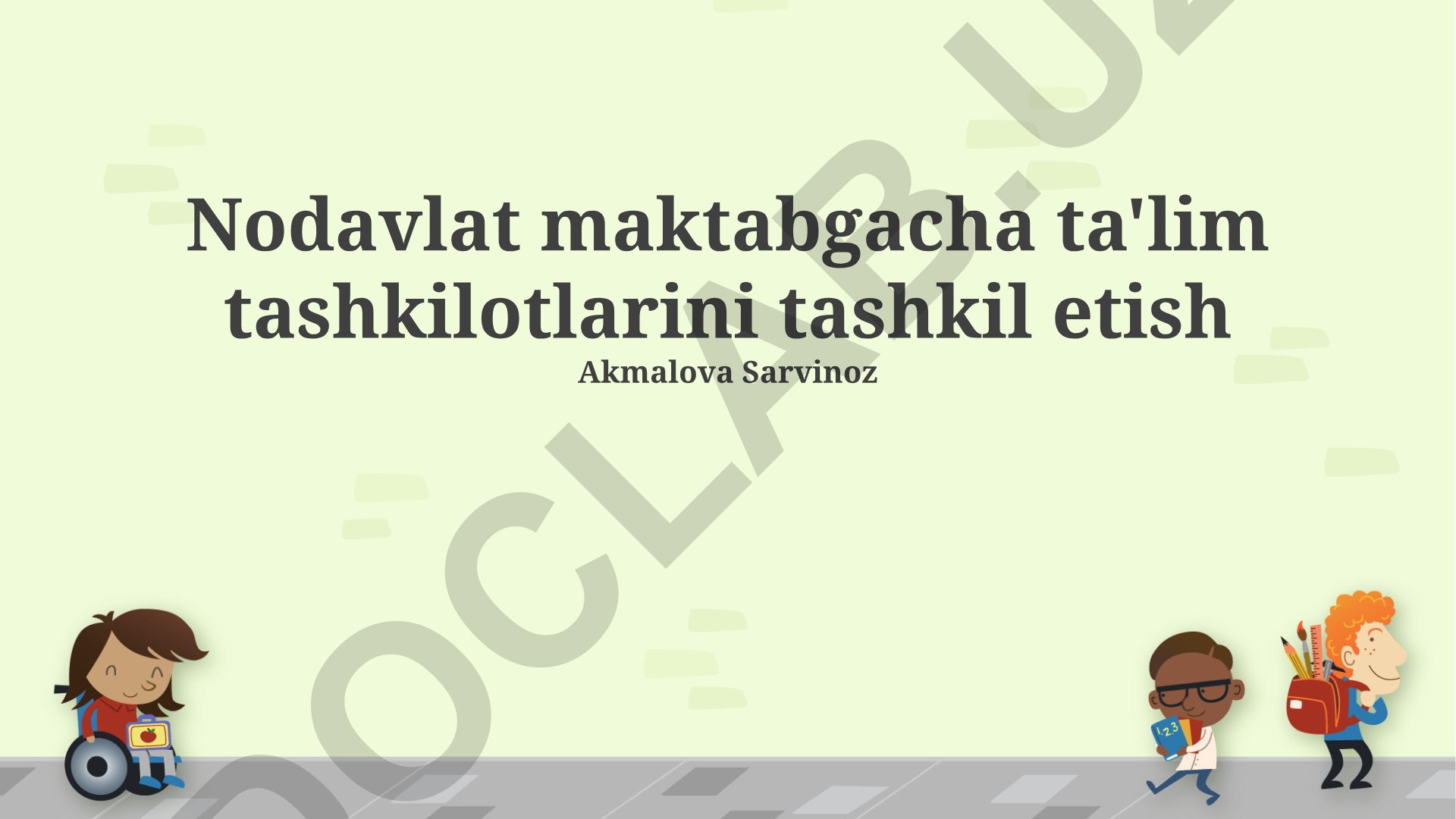Nodavlat maktabgacha ta'lim tashkilotlarini tashkil etish