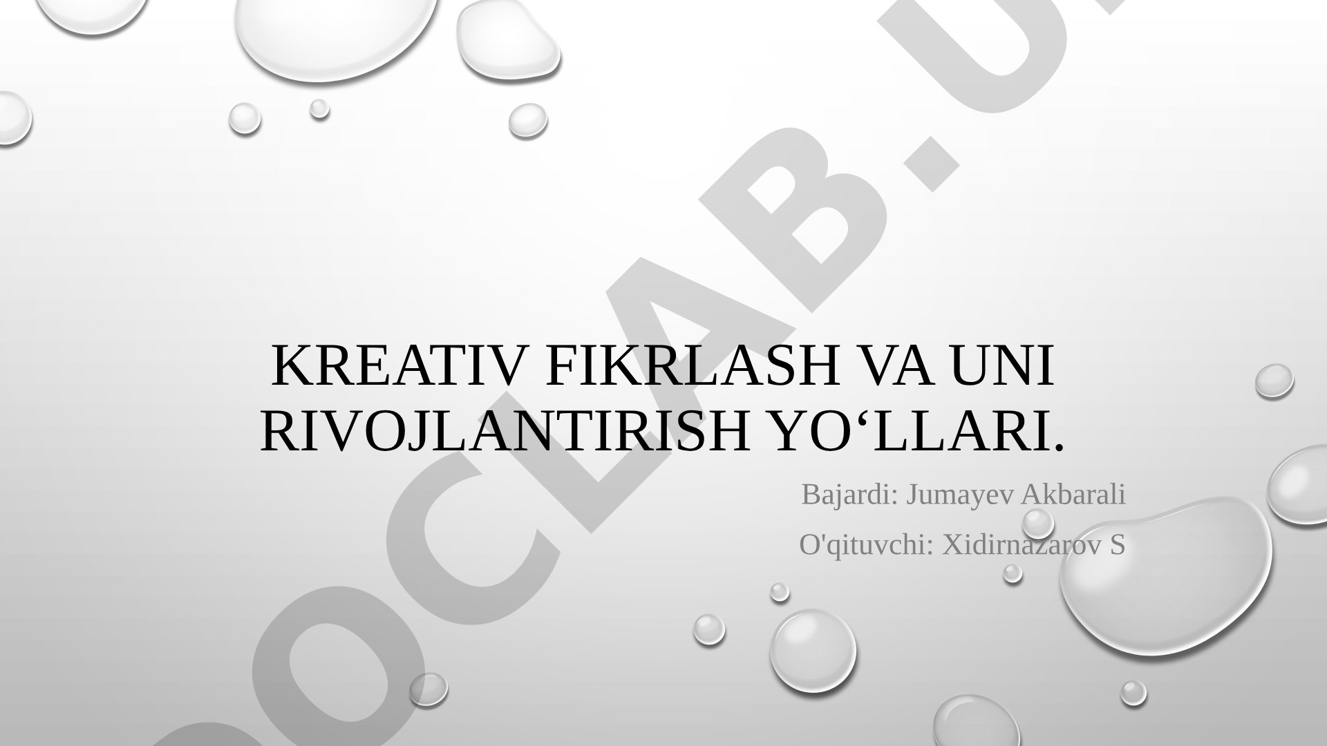 Kreativ fikrlash va uni rivojlantirish yo‘llari
