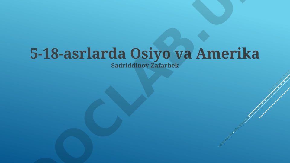 5-18 ёшли америкалик ва осиёлик ёшларнинг таққослама таҳлили