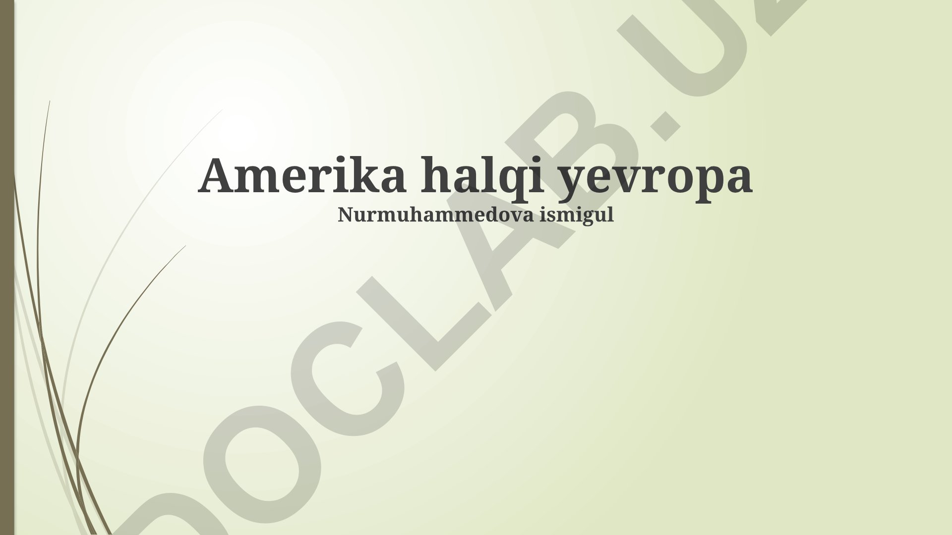 Amerika va Yevropa o'rtasidagi farqlar va munosabatlar