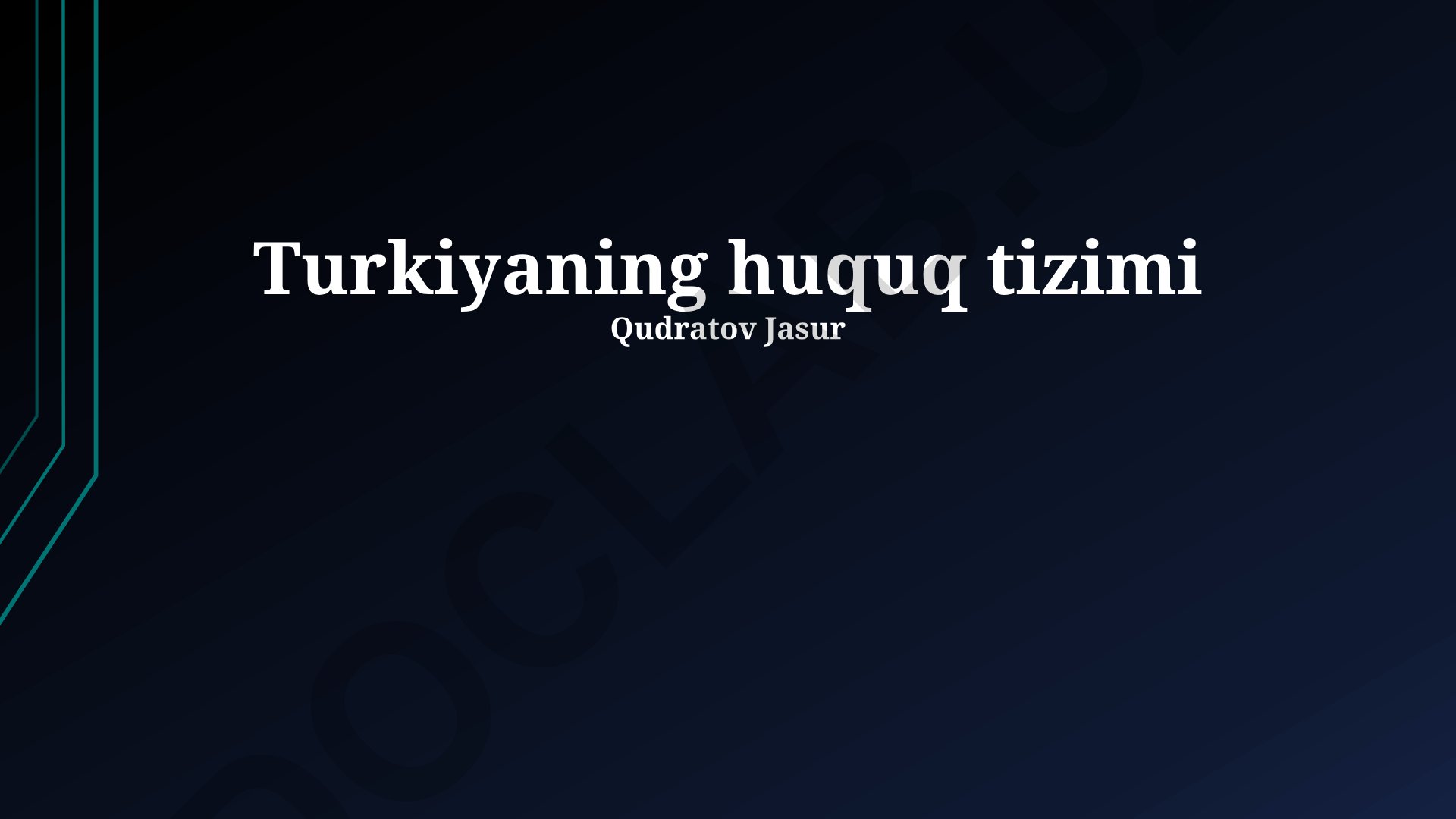 Turkiyaning huquq tizimi va korrupsiyaga qarshi kurash
