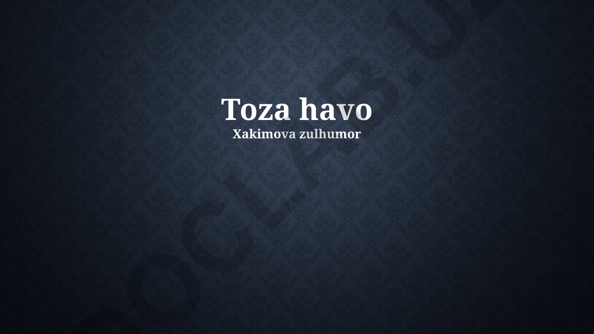 Toza havo muhofazasi va ifloslanishning salbiy oqibatlari