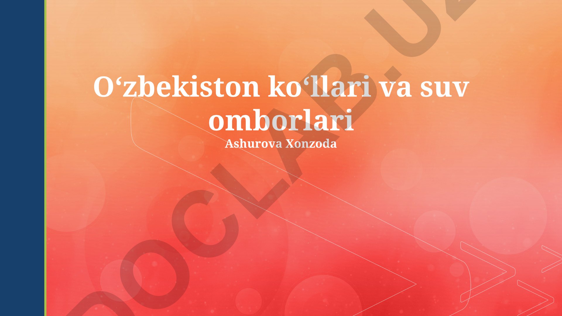 Oʻzbekiston koʻllari va suv omborlari