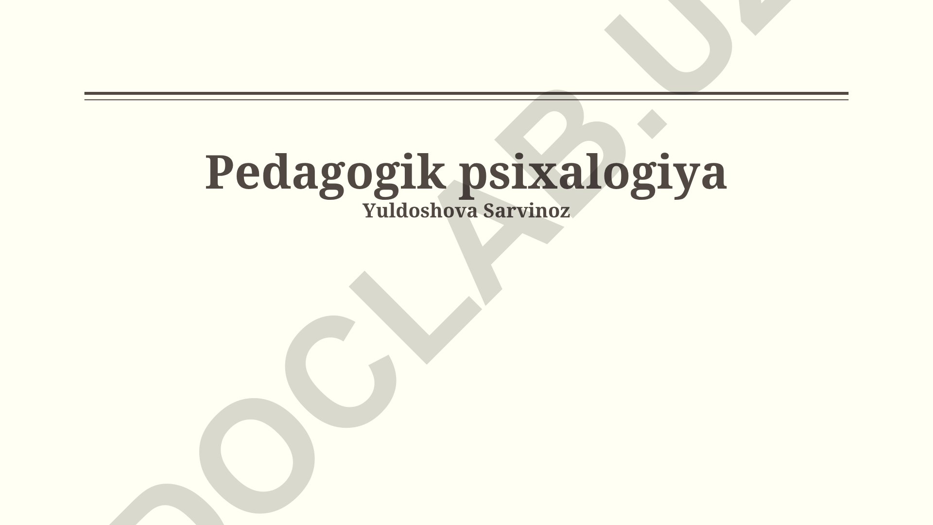 Pedagogik psixologiya: ta'limda psixologik yondashuvlar va o'quv jarayonidagi omillar