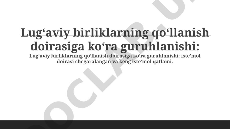 Lug‘aviy birliklarning qo‘llanish doirasiga ko‘ra guruhlanishi