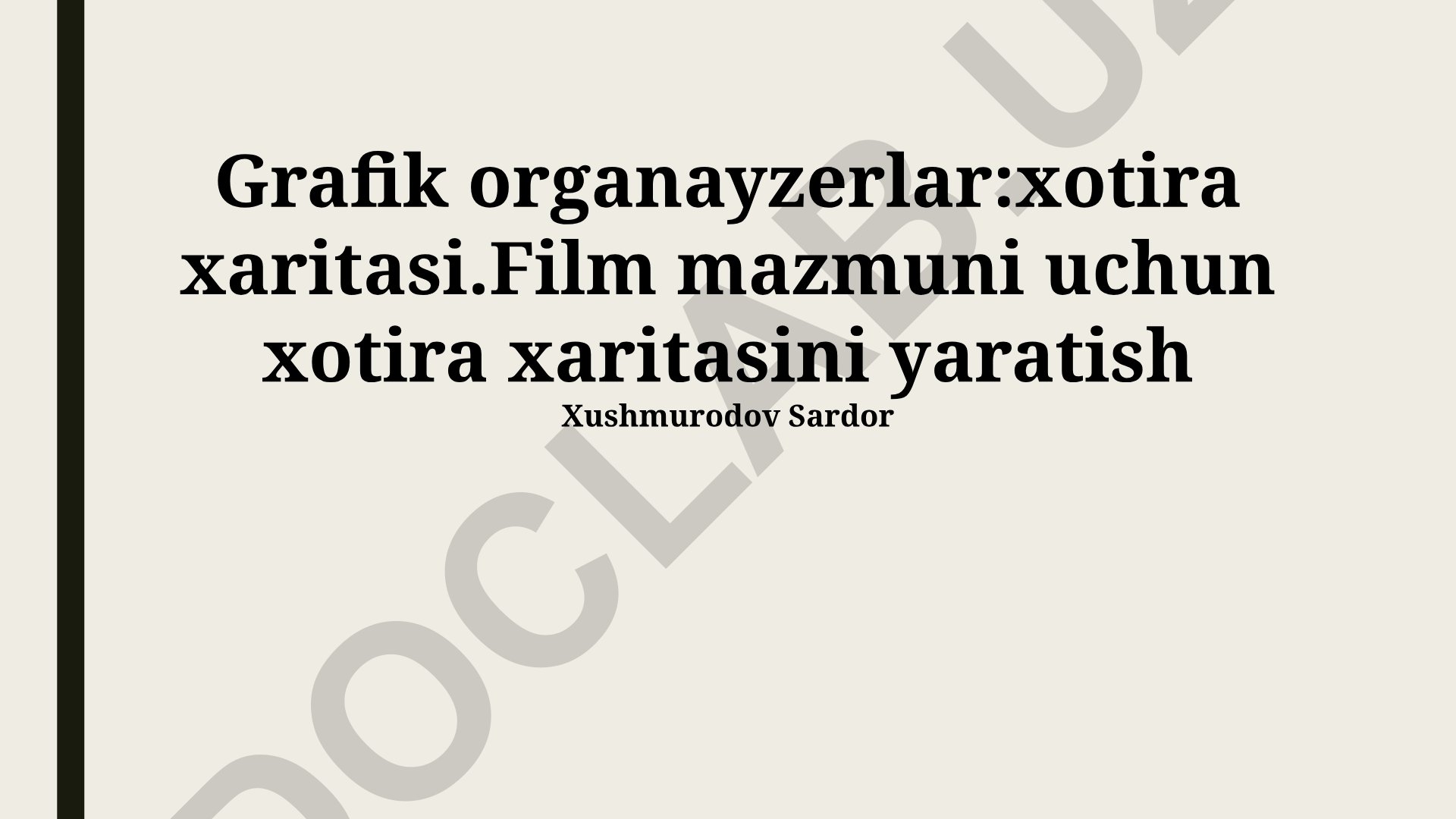 Film syujeti uchun aql xaritalarini yaratish