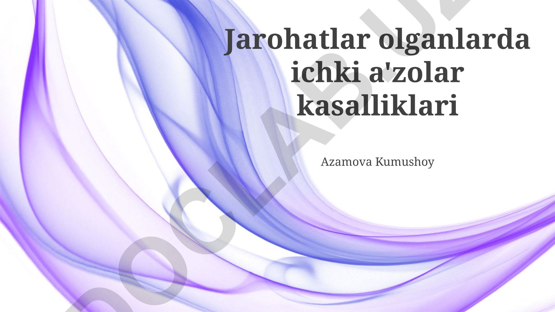 Jarohatlar olganlarda ichki a'zolar kasalliklari
