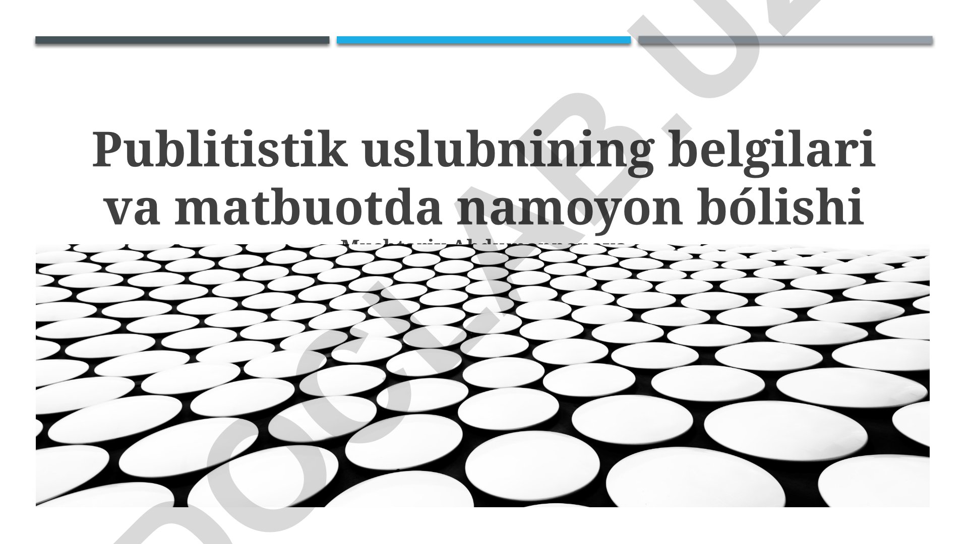 Publitistik uslubnining belgilari va matbuotda namoyon boʻlishi