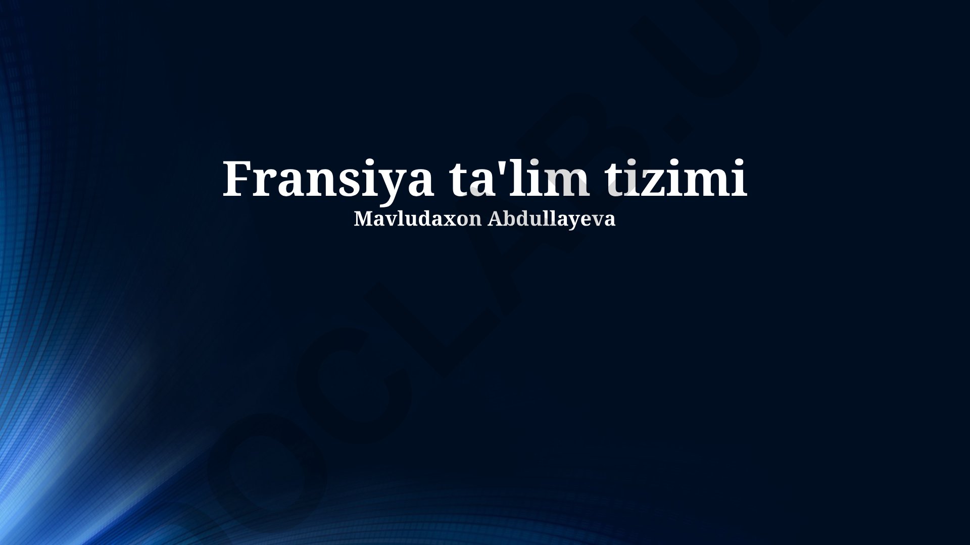 Fransiya ta'lim tizimi