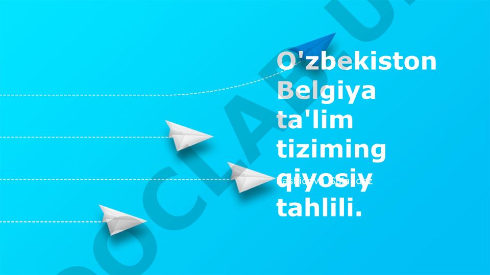 O'zbekiston va Belgiya ta'lim tizimlarining qiyosiy tahlili