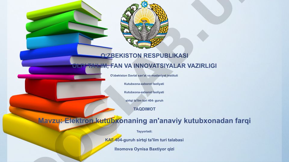 Elektron kutubxonaning an'anaviy kutubxonadan farqi