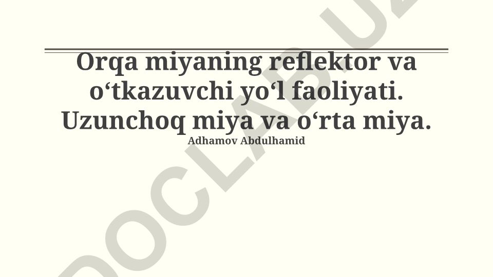 Medulla Oblongata va miyaning o'rta miyasi: Taqqoslash tahlili