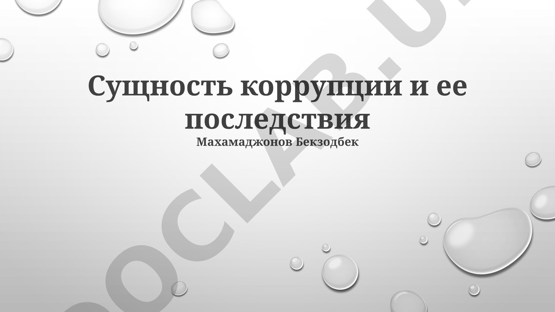 Сущность коррупции и ее последствия