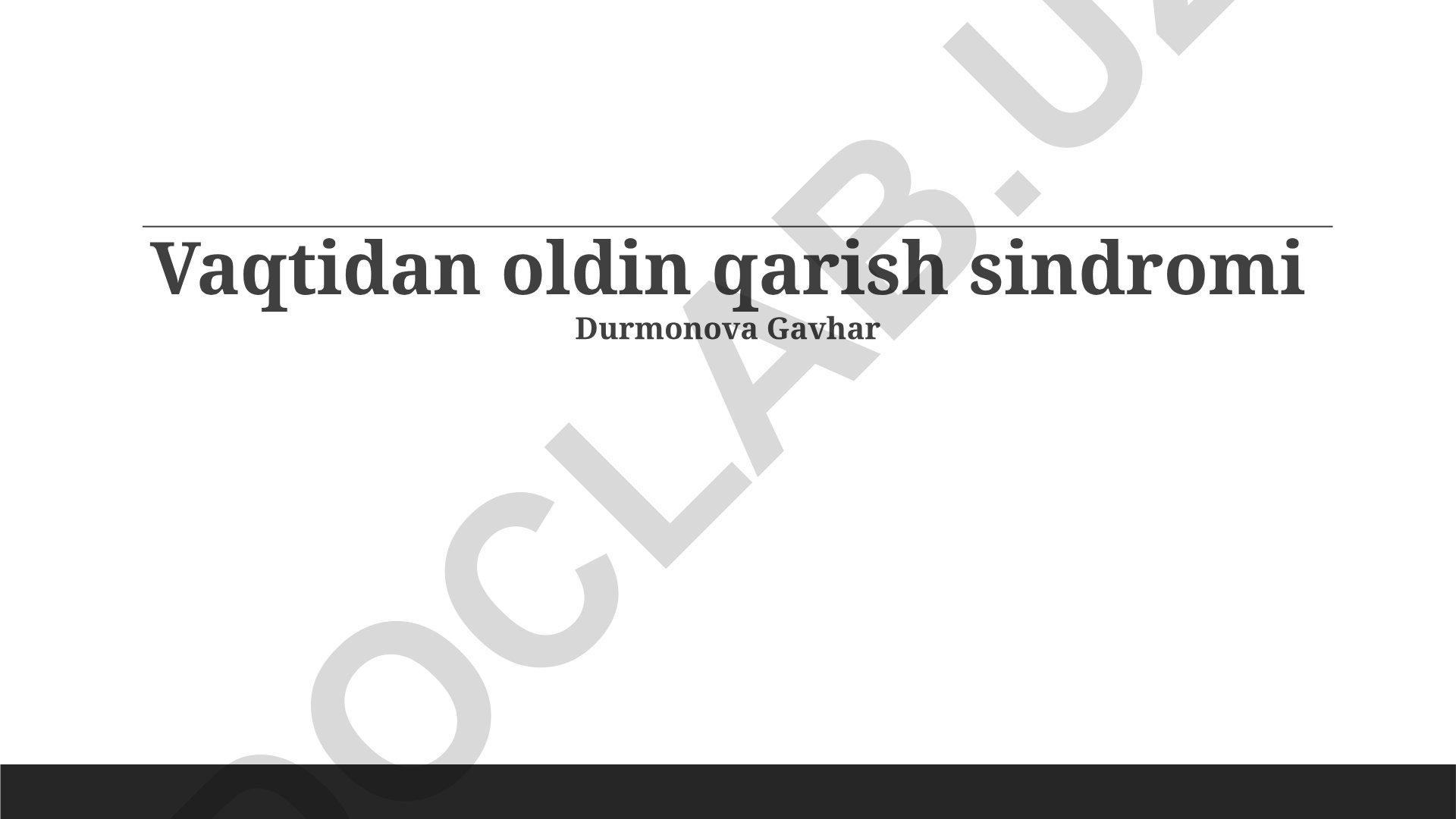 Erta Qarish Sindromi: Ta'rifi, Sabablari va Davolash