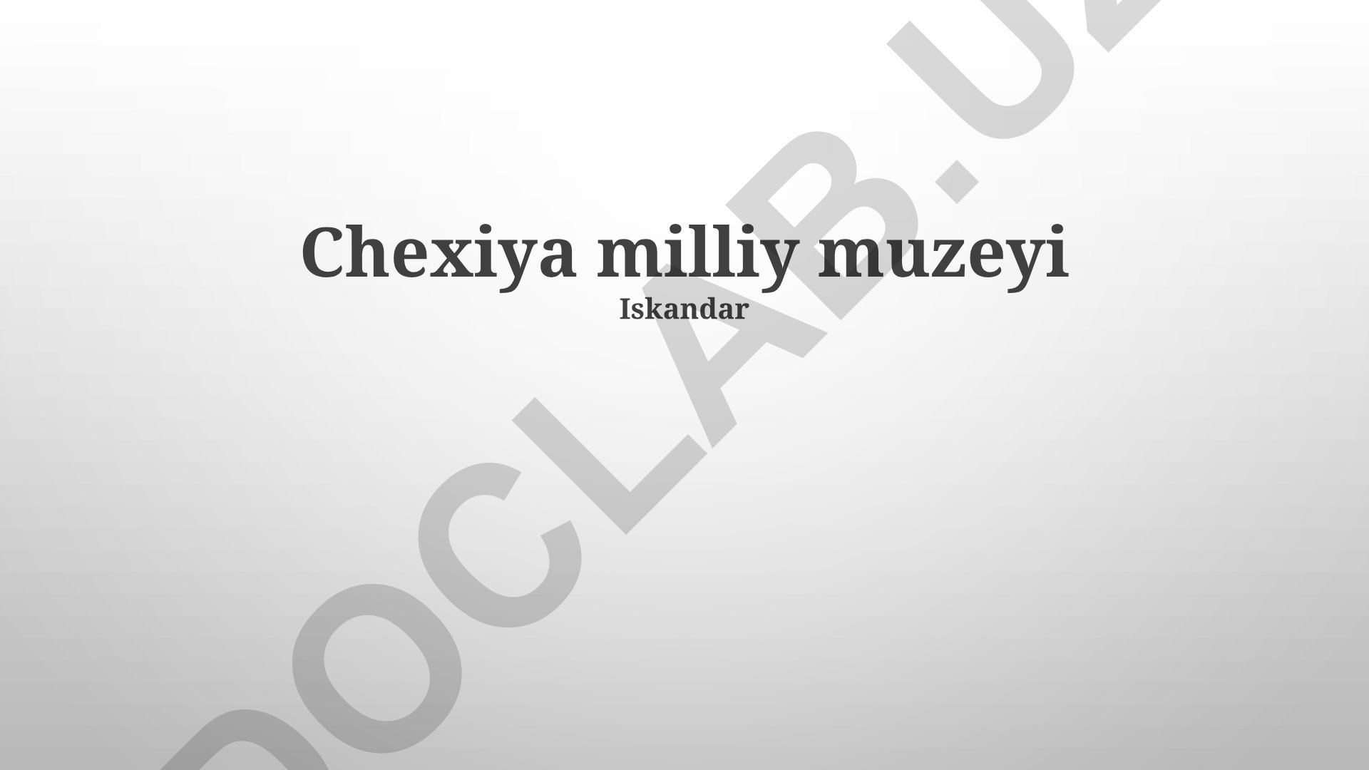 Chexiya Milliy Muzeyi: Tarixi, Ahamiyati va Kolleksiyalari