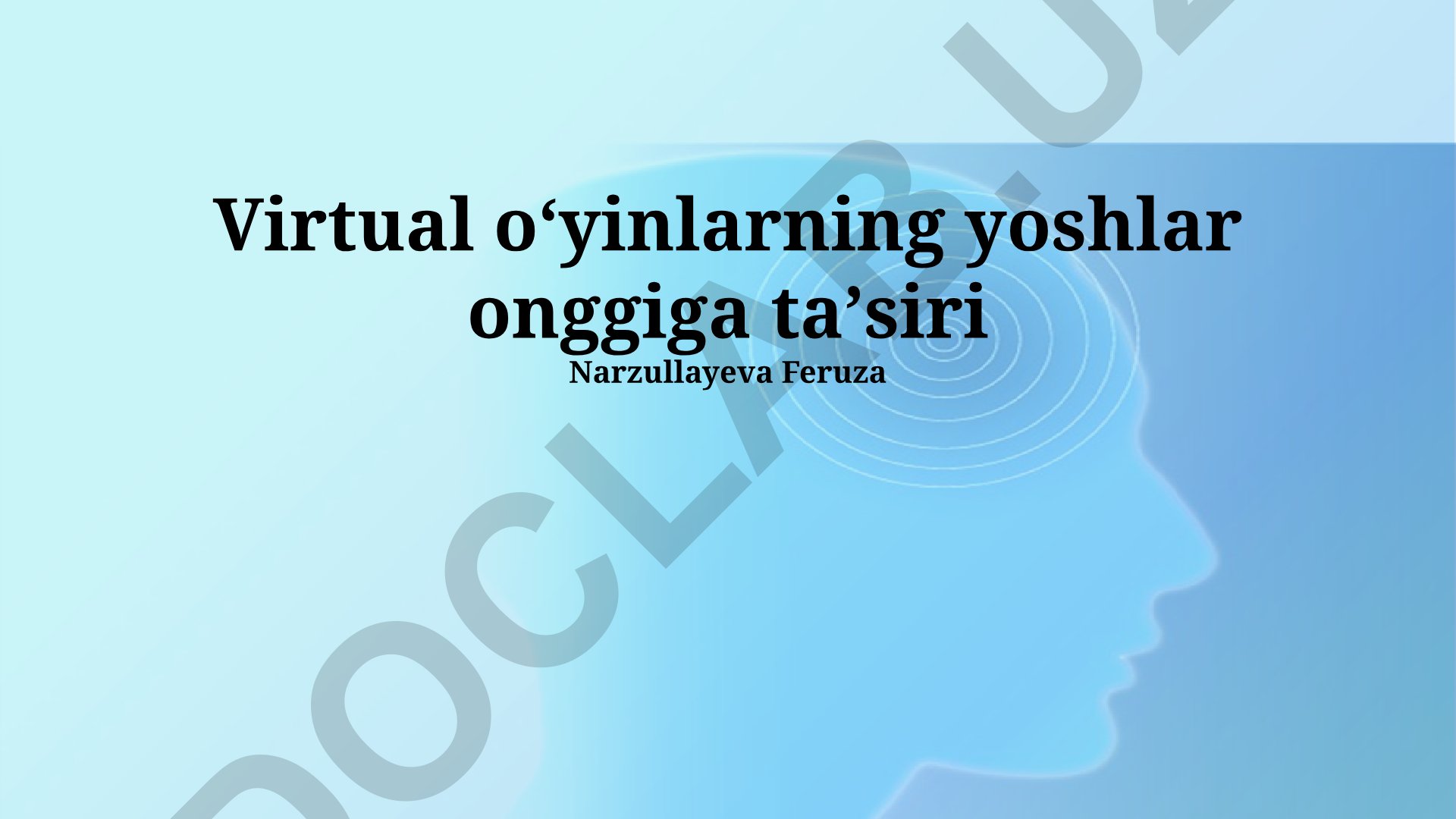 Virtual o'yinlarning yoshlar ongiga ta'siri