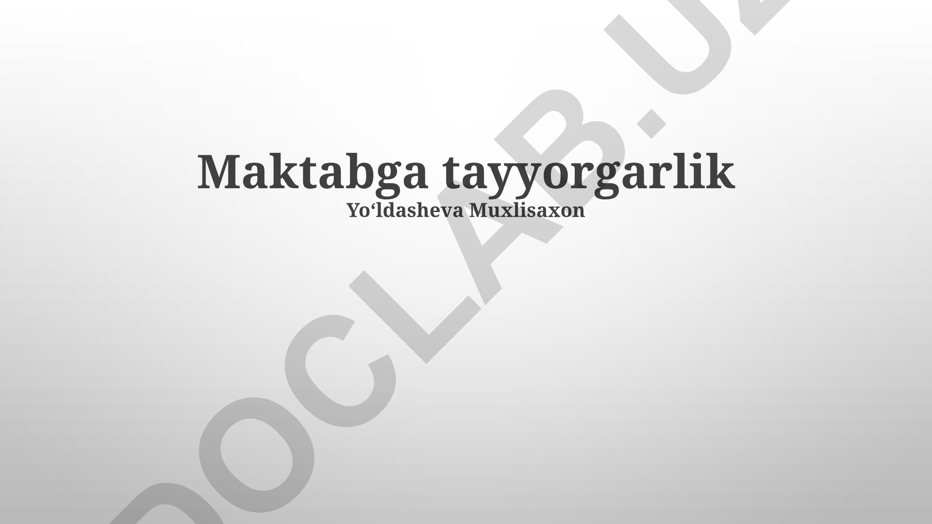 Maktabga tayyorgarlik: psixologik, sog'liq va o'quv rejalari