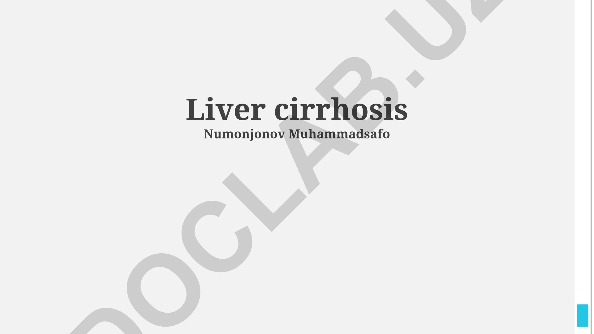 Liver Cirrhosis: Treatment, Management, and Pathophysiology