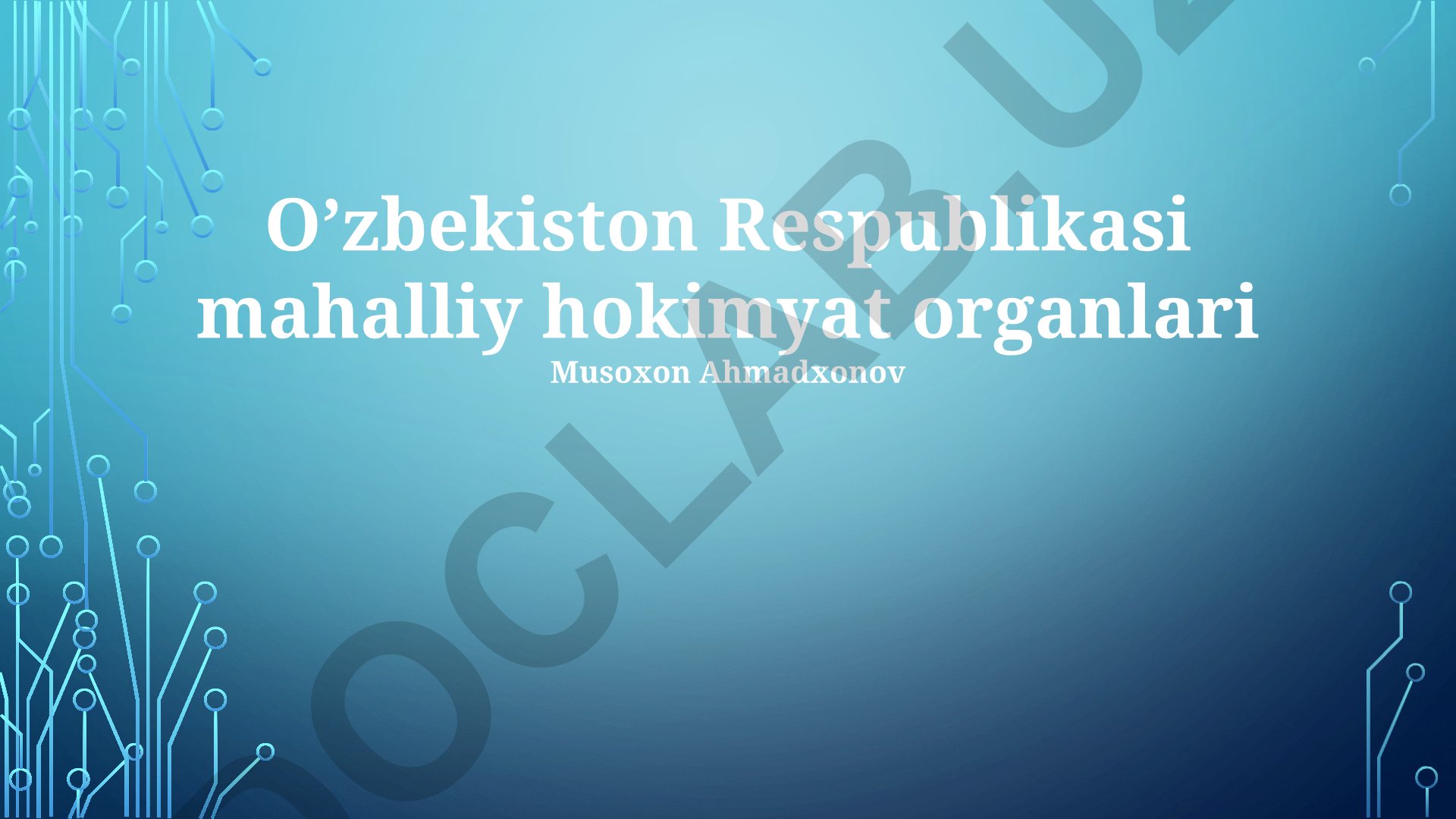 Mahalliy hokimyat organlari va byudjet menejmenti