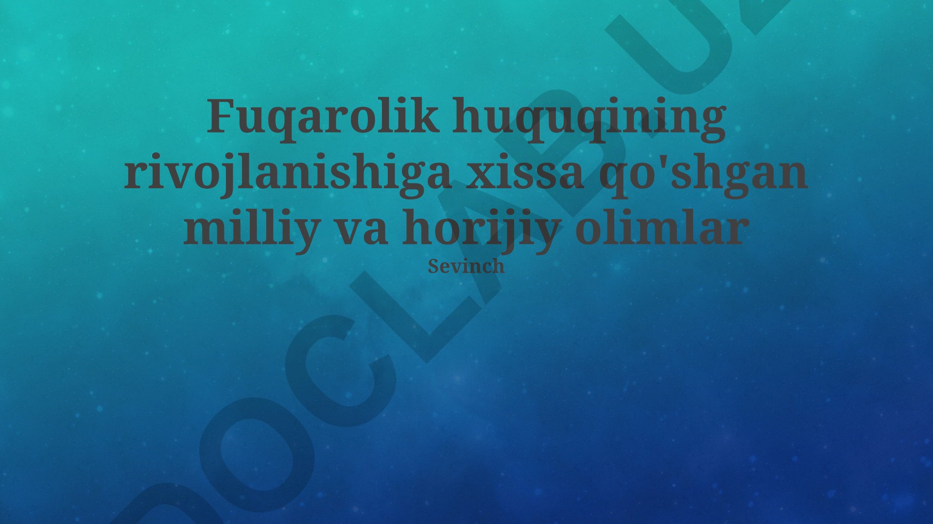 Fuqarolik huquqining rivojlanishiga hissa qo'shgan milliy va xorijiy olimlar