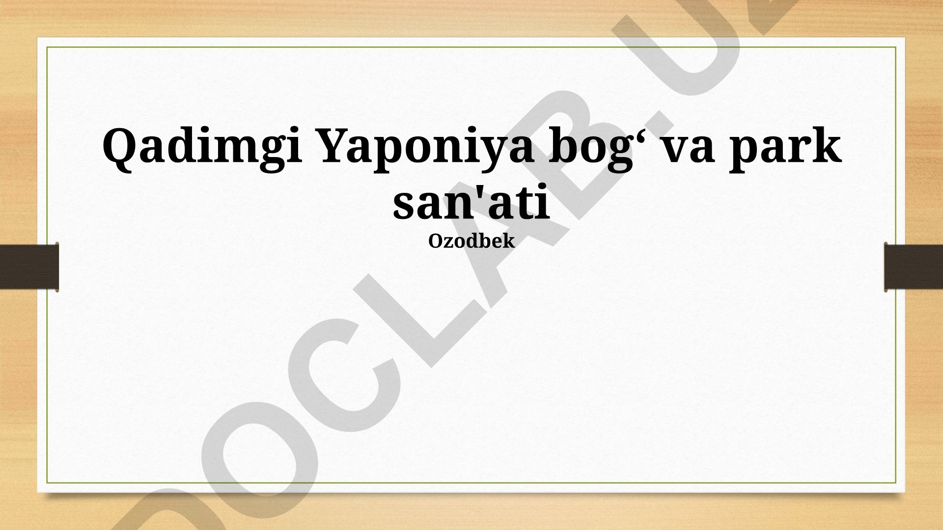 Qadimgi Yaponiya bog' va park san'ati