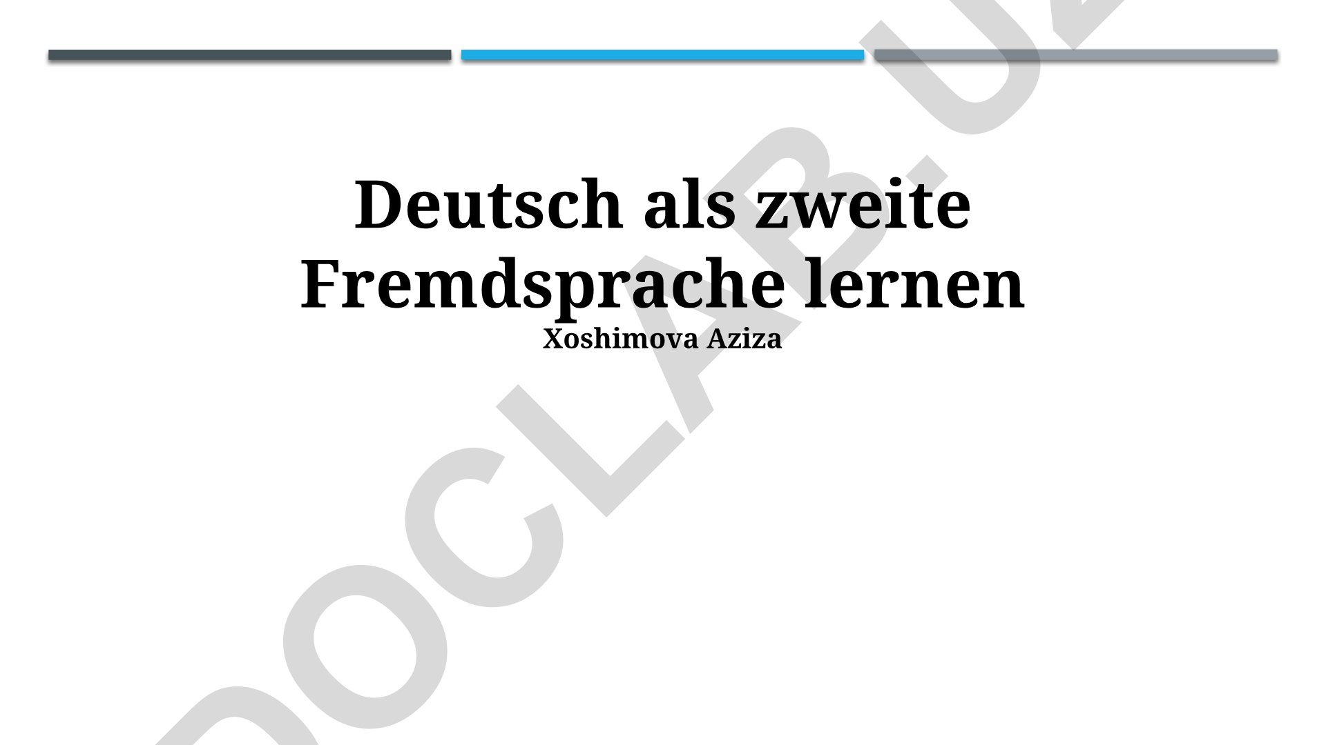 Deutsch als zweite Fremdsprache lernen