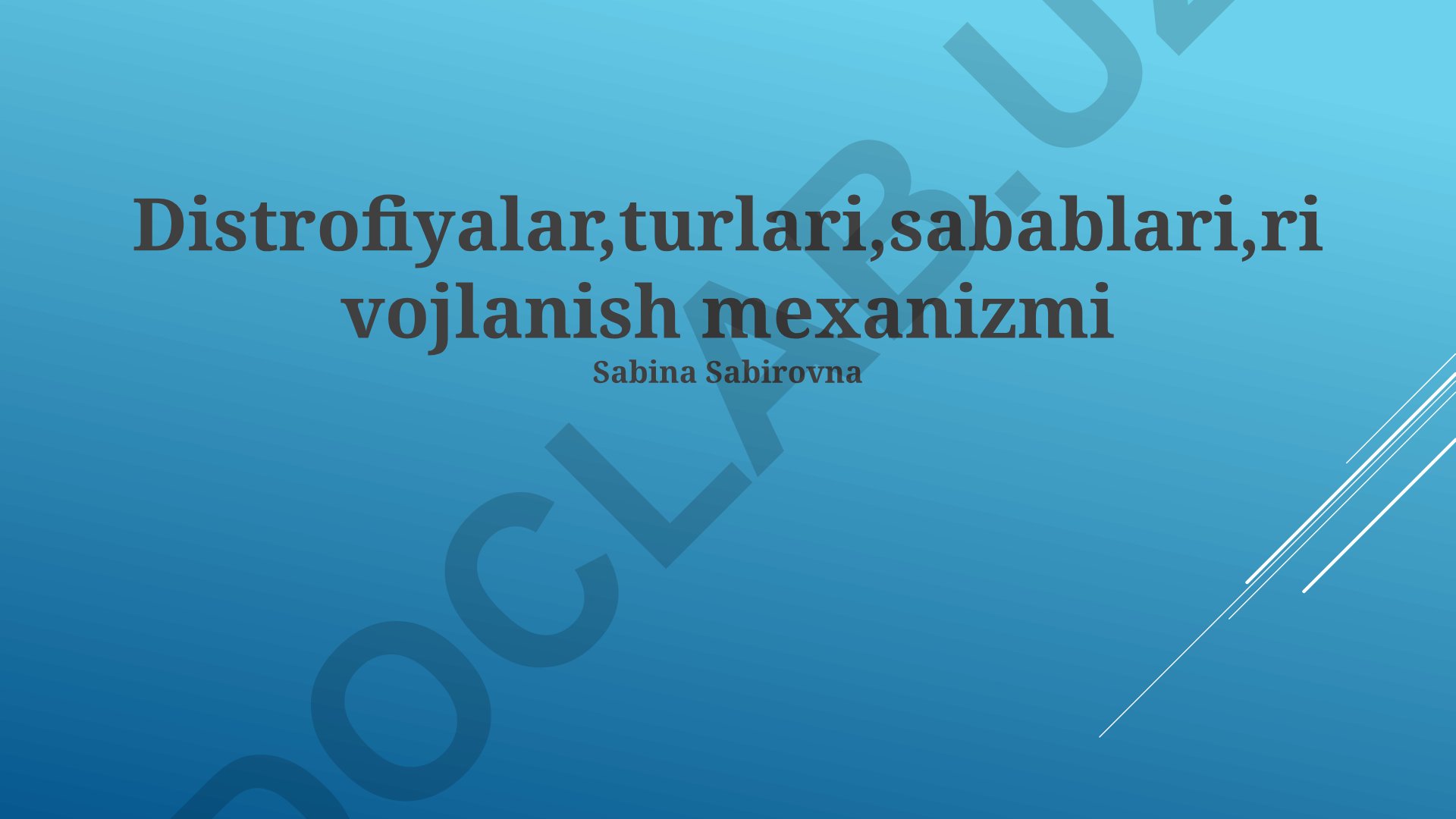 Distrofiyalar: turlari, sabablari va rivojlanish mexanizmlari