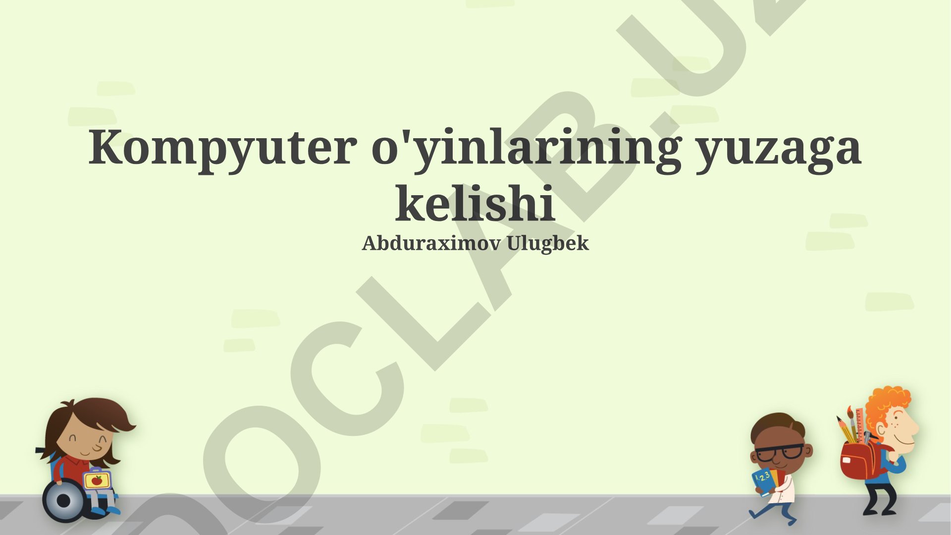 Kompyuter o'yinlarining yuzaga kelishi va rivojlanishi