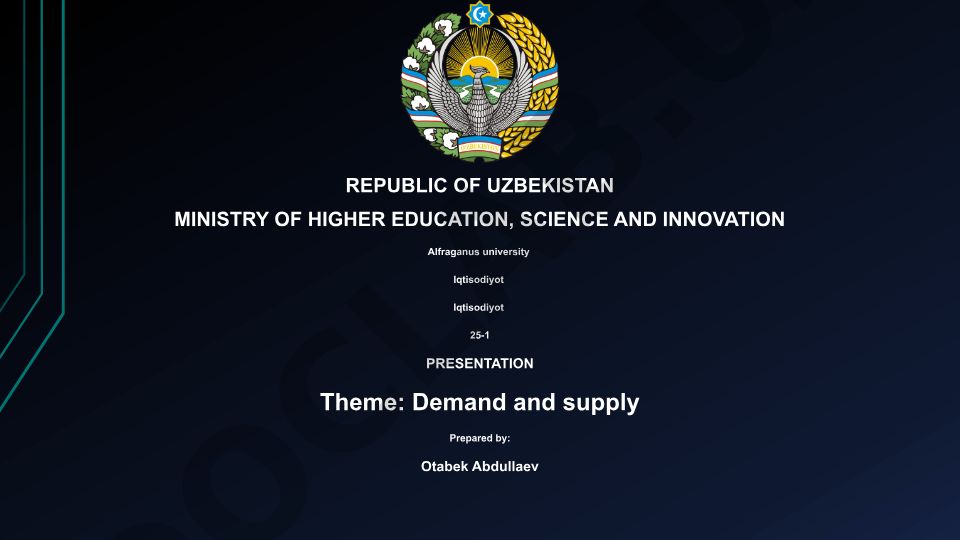 Demand and supply